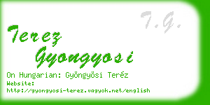 terez gyongyosi business card