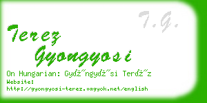terez gyongyosi business card
